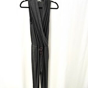 Max Studio Gray Wrap Front Sleeveless Jumpsuit Size XS